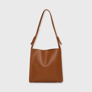 Aurora Chic Daily Carry Handbag Caramel Canvas Fabric