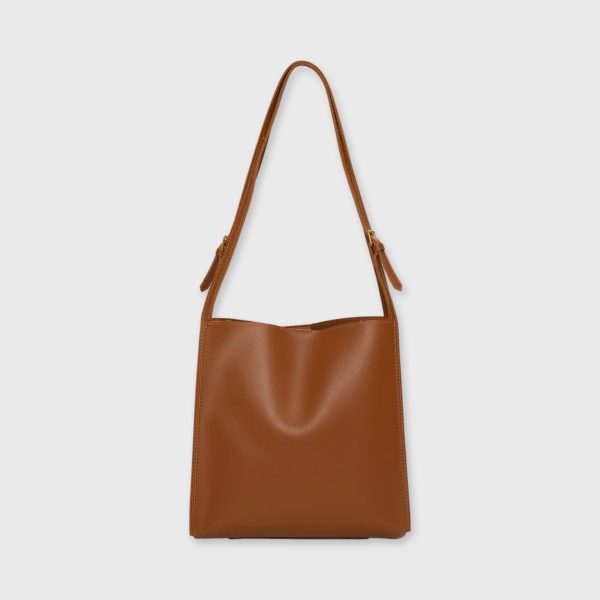 Aurora Chic Daily Carry Handbag Caramel Canvas Fabric