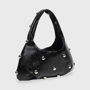 Aurora Classic Leather Tote Bag Black Matte Leather
