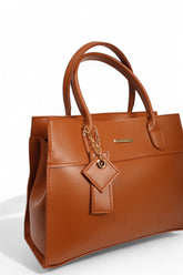 Aurora Chic Daily Carry Handbag Stone Faux Leather
