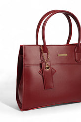 Aurora Chic Daily Carry Handbag Wine Luxury Grain Leather