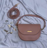 Aurora Fashion Compact Mini Bag Stone Premium Leather