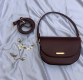 Aurora Quilted Chain Bag Canvas Fabric Stone