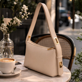 Aurora Chic Daily Carry Handbag Stone Matte Leather