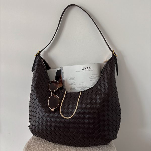 Aurora Chic Daily Carry Handbag Black Quilted Material